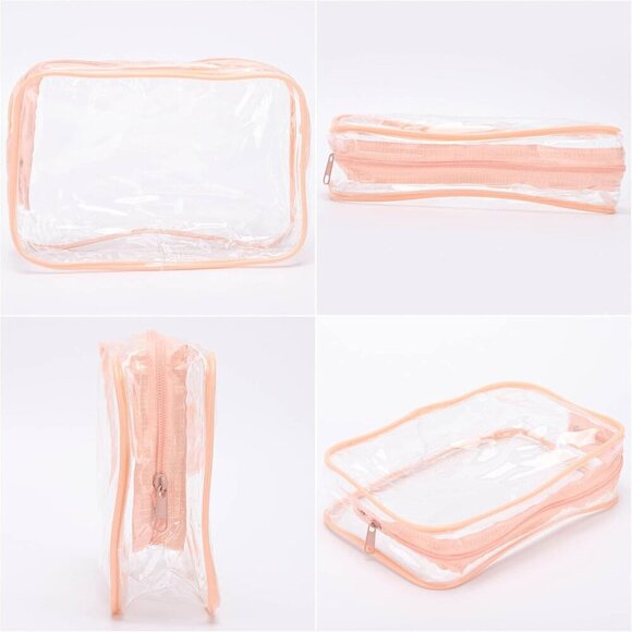 10 Pack Clear Cosmetic Bags Makeup Bags Portable Waterproof TSA Approved Travel - Picture 5 of 7